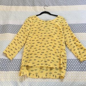 Yellow Maeve 3/4 Cloud Blouse